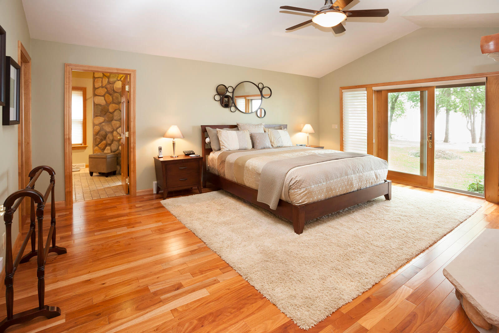hardwood flooring in bedroom